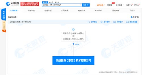 快讯 阿里巴巴在东莞成立云技智造技术,注册资本5000万人民币